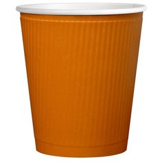 OfficeClean Набор одноразовых стаканов, 250 мл, 37 шт., оранжевый