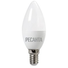 Лампа светодиодная LL-R-C37-6W-230-4K-E14 (свеча, 6Вт, нейтр., Е14) Ресанта, арт. 76/1/4, 10 шт
