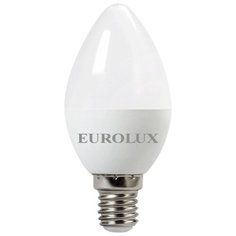 Лампа светодиодная LL-E-C37-5W-230-2,7K-E14 (свеча, 5Вт, тепл., Е14) Eurolux, арт. 76/2/1, 10 шт