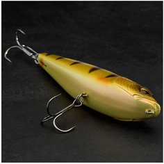 Воблер STICKBAIT STK 100 F CAPERLAN Х Декатлон NO SIZE Черный/Солнечный Желтый/Неоновый Морковный Decathlon