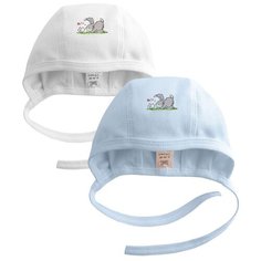 Чепчик Наша мама размер 40-42(68), белый/голубой