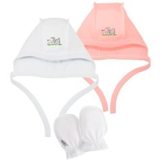 Комплект Наша мама размер 33-35(54), белый/розовый