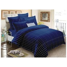 Постельное бельё Amore Mio Мако-сатин Indigo Микрофибра 1,5 сп., Артикул 23202