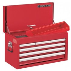 Ящик инструментальный, 6 ящиков и отсек, красный KING TONY 87411-6B