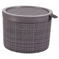 Коробка круглая с крышкой JUTE 2л темно-фиолетовый Curver