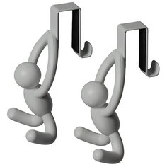 Набор из 2 надверных крючков Buddy серый Umbra