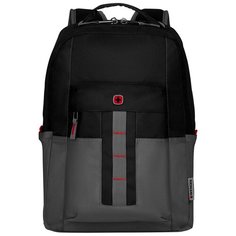 Рюкзак WENGER 16", черный/серый, полиэстер, 34 x 25 x 45 см, 20 л