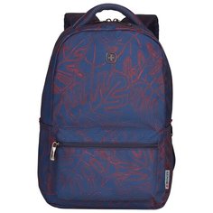 Рюкзак WENGER 16, синий с рисунком, полиэстер, 36 x 25 x 45 см, 22 л