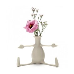 Ваза для цветов с гибкими ручками Florino серая Peleg Design