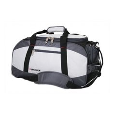 Сумка спортивная WENGER, серый/чёрный, полиэстер 1200D, 52х25х30 см, 39 л