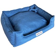 Лежак для собак и кошек Gaffy Pet Комфорт M 60х50х16 см синий