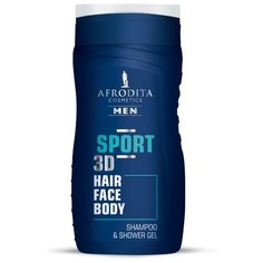 Гель-шампунь для душа Men 3D SPORT, Afrodita Cosmetics (Словения), 250мл