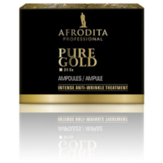 Ампулы для интенсивного антивозрастного ухода с частицами золота PURE GOLD, Afrodita Cosmetics (Словения), 5*1,5мл
