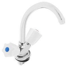 Смеситель для кухни высокий излив резина 120000с Сантаком