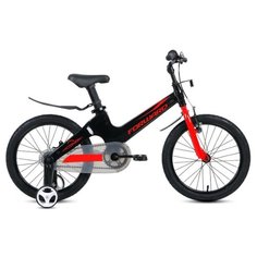 Велосипед FORWARD COSMO 18 (18" 1 ск.) 2020-2021, черный/красный, 1BKW1K7D1007