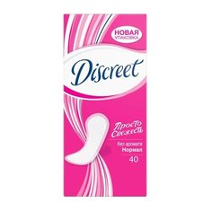 Discreet Женские гигиенические прокладки на каждый день Normal Single, 40 шт