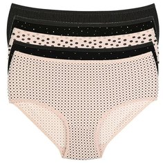 Donella Набор трусов слипы средней посадки, 5 шт., размер XXL, микс