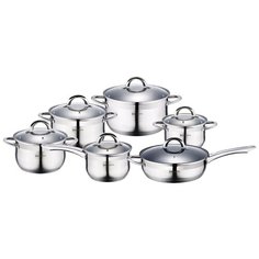 Набор посуды Rainstahl 1218-12RS/CW 12 пр. стальной