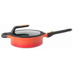 Сотейник BergHOFF Gem 2307404, 24 см, с крышкой, съемная ручка, оранжевый