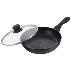 Сковорода Bohmann BH-1000-28, 28 см, с крышкой, черный