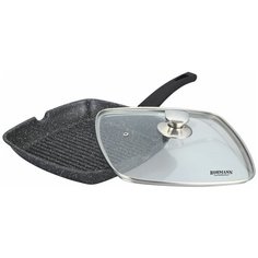 Сковорода-гриль Bohmann BH-1002-28MRB, 28х28 см, с крышкой, черный