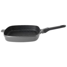 Сковорода-гриль BergHOFF Gem 2307431/2307415, 28 см, съемная ручка, cерый