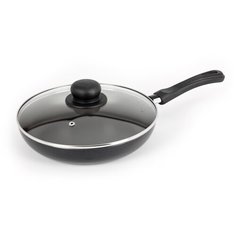 Сковорода Flonal Black and silver, 24 см, с крышкой, черный