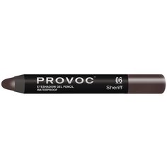 Provoc Тени-карандаш водостойкие Eyeshadow Gel Pencil 06 темный шоколад, матовые