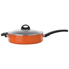 Сотейник BergHOFF Eclipse 3700160, 26 см, с крышкой, черный/оранжевый
