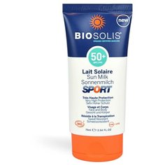 Biosolis Sport солнцезащитное молочко для лица и тела SPF 50+ 75 мл
