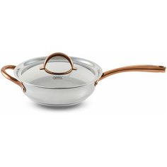 Сотейник GIPFEL Absolute 2756, 26 см, с крышкой, стальной/золотой