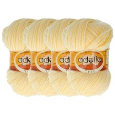 Пряжа Adelia Ivia, 100 % акрил, 62 г, 150 м, 4 шт., №441 св.кремовый