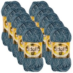 Пряжа Adelia Casual, 72 % хлопок, 28 % акрил, 50 г, 130 м, 10 шт., №09 синий