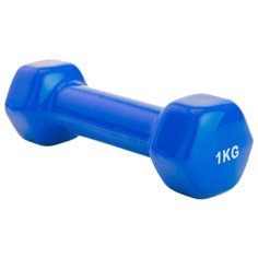 Гантель цельнолитая BRADEX SF 0159/SF 0160 1 кг синий