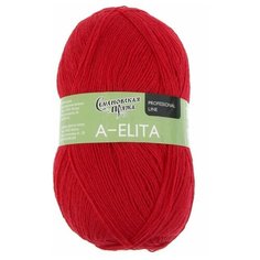 Пряжа Семеновская пряжа A-elita, 50 % шерсть, 50 % акрил, 100 г, 781 м, гвоздика (171)