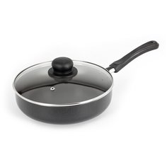 Сотейник Flonal Black and silver BS3263, 26 см, с крышкой, черный