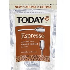 Кофе растворимый Today Espresso сублимированный, пакет, 75 г