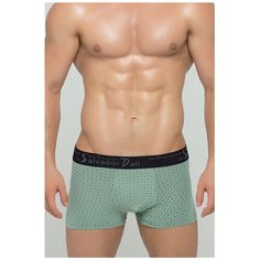 Salvador Dali Трусы боксеры с ромбовидным узором, размер XXL, зеленый