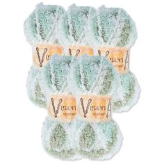 Пряжа Visantia Zikzak секционного крашения, 100 % полиэстер, 100 г, 100 м, 5 шт., №6605 зеленый-бл.зеленый