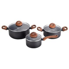 Набор посуды Fissman Black Cosmic 4348 6 пр. черный