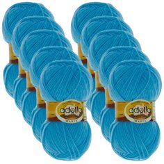 Пряжа Adelia Maria, 100 % акрил, 50 г, 227 м, 10 шт., №11 голубой