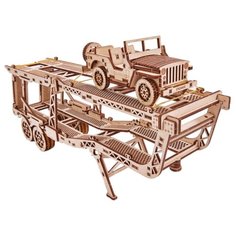 Сборная модель Wood Trick Прицеп Автовоз (1234-18)