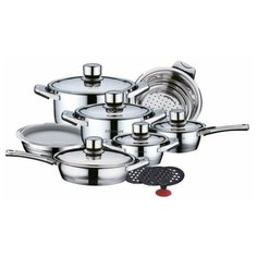 Набор посуды Zillinger ZL-702s 17 пр. серебристый