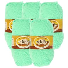 Пряжа Adelia Tina, 100 % акрил, 100 г, 308 м, 5 шт., №064 мята