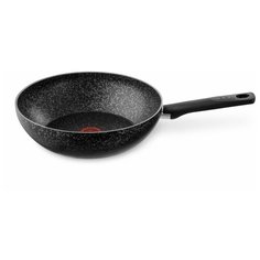 Сковорода-вок Tefal Granit 04192628, 28 см, черный/серый