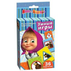 Настольная игра РОСМЭН Маша и Медведь. Умные игры Развивающие карточки
