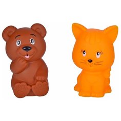 Набор для ванной Жирафики Мишка и котенок (681270) коричневый/оранжевый