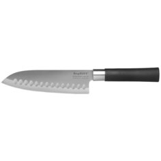 Нож сантоку BergHOFF Essentials 17 см , лезвие 17 см, серебристый / черный