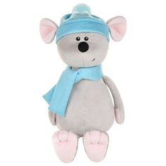 Мягкая игрушка Maxitoys Мышонок Стасик в шапке и шарфе 21 см