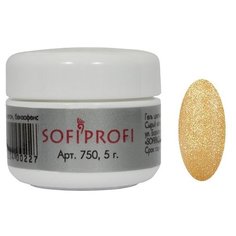 Краска гелевая Sofiprofi гель блестящий эксклюзивный золотой нежный